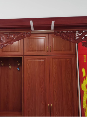 东阳木雕中式实木角花 双面雕枪角仿古门楣门头装饰角垭口背景墙