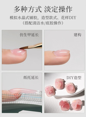 MR NAIL延长胶美甲水晶胶高透无痛快速指甲延长甲膜光疗美甲店用