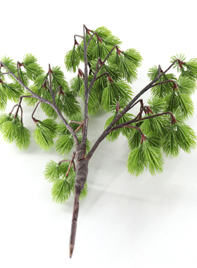 单束假花仿真绿植松树枝塑料松针落叶松塑料手工绿植长青树松柏叶