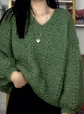 超柔星空纯色凤羽绒三两大团手工编织男女围巾线外套中粗亮丝线