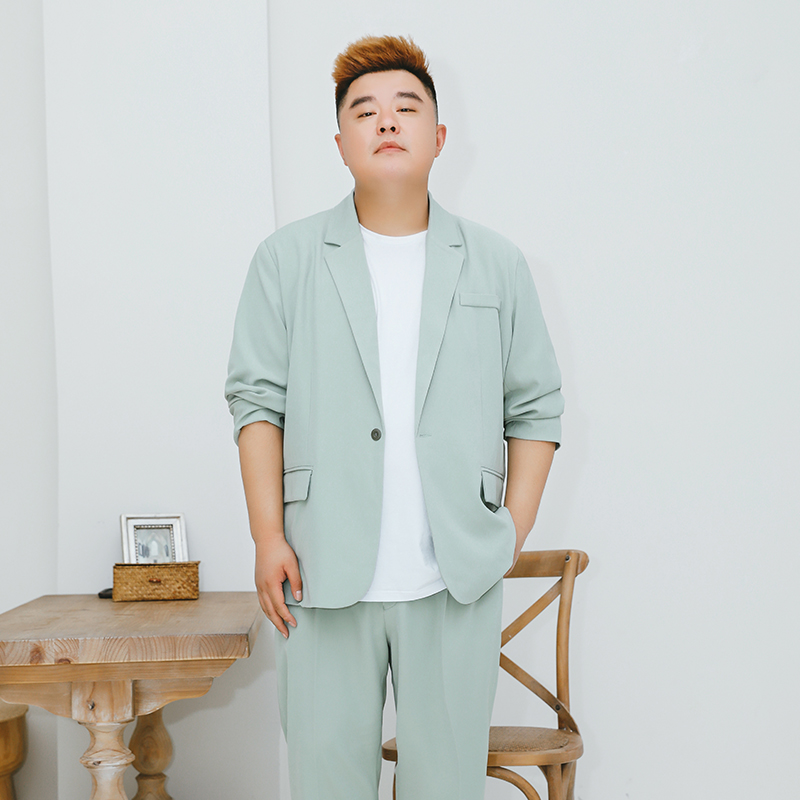 the pang潮牌大码纯色休闲宽松西裤 thepang西服