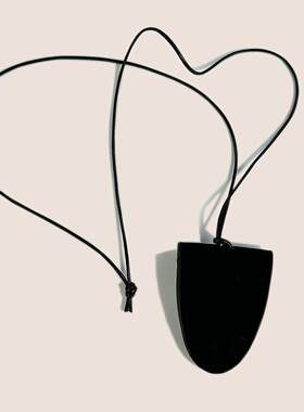 复古豹纹皮质挂脖多功能眼镜夹