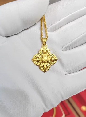 金包银项链女十字架金刚杵吊坠男