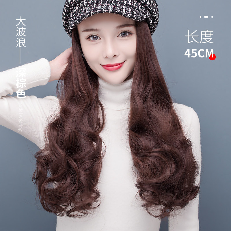 可拆卸假发发片带魔术贴大波浪短发长直发水波纹羊毛卷中直长卷发,淘宝优惠券,粉丝福利购,淘宝优惠卷