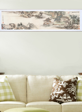 冯超然 春竹沁馆图 仿古画名画真迹复制品挂轴画中式卷轴书房山水