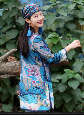 民族风女头巾帽出游百搭刺绣休闲