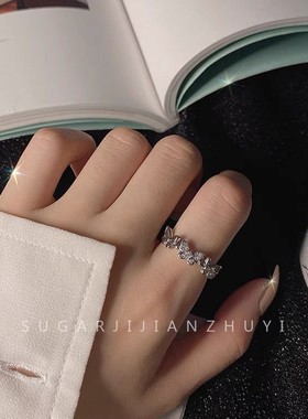 韩国网红蝴蝶开口可调节戒指女轻奢ins小众潮简约时尚个性指环潮