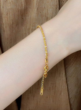 韩版钛钢时尚碎金子手链女轻奢简约手环ins精致百搭手饰品不掉色