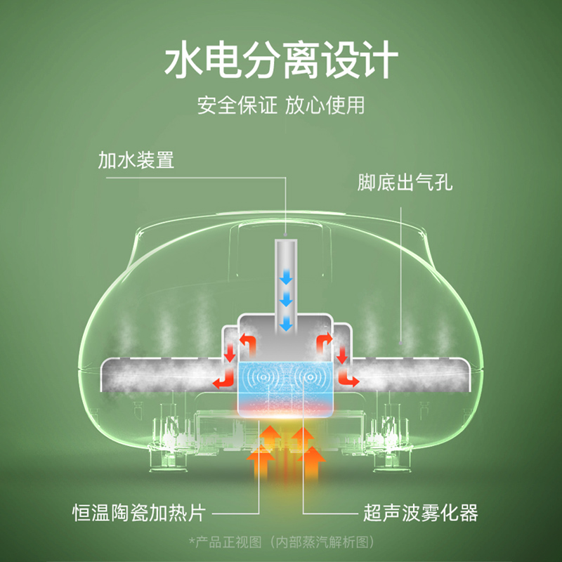 蒸汽足浴盆泡脚桶吴昕同款家用洗脚盆加热电动按摩神器小型小米白