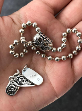 diybwl笑脸字母涂鸦纯银小吊坠