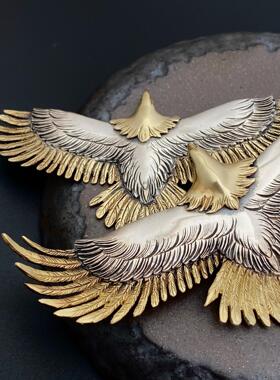 男女925纯银泰银老鹰雄鹰吊坠