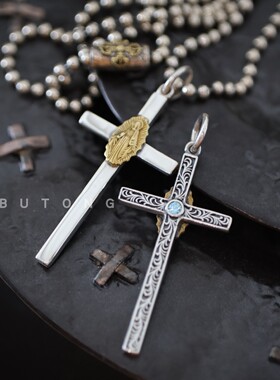 欧美复古925纯银项链男女款