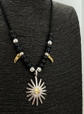 不同银匠高桥风格925男鹿皮绳