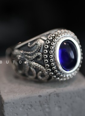 925纯银海之眼戒指男款