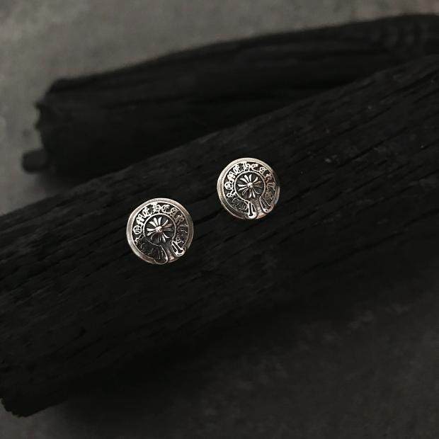 不同银匠 日韩925纯银十字架马蹄圆形耳钉复古泰银个性潮男女耳饰,淘宝优惠券,粉丝福利购,淘宝优惠卷