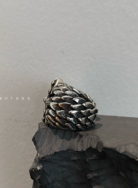 罪于罚戒指925纯银天使羽翼潮流