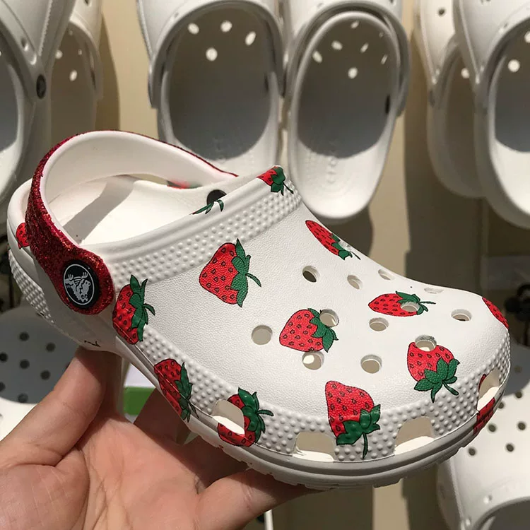 Crocs, летние сандалии, детские нескользящие тапочки, пляжная обувь, мягкая подошва