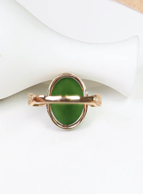 原创设计翡翠金镶玉手饰送妈妈