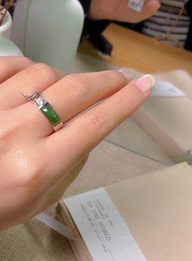 表白礼物天然新疆和田玉镶925