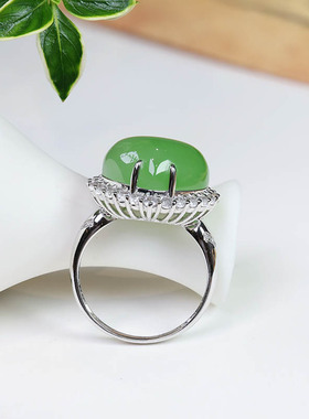 原创设计翡翠金镶玉指环送老婆