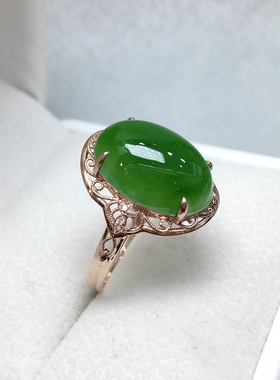 原创设计翡翠金镶玉手饰送妈妈