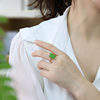 Fashion trendy Hetian jade gold inlaid hand jewelry for mom