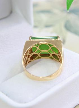 时尚潮流翡翠金镶玉手饰送老公