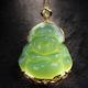 Original design emerald gold inlaid jade Buddha from husband to wife