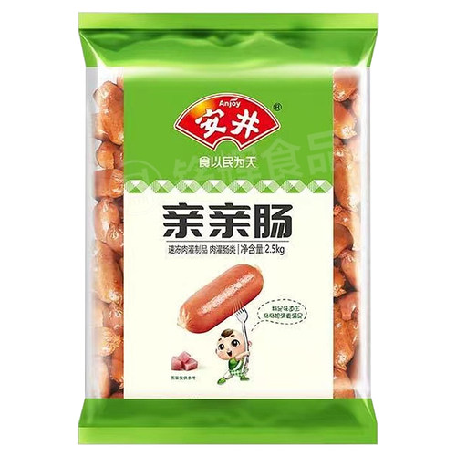 包邮安井亲亲肠2.5kg/包速冻食品火锅丸子麻辣烫台式烤香肠小肉肠 - 图1