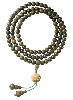 绿檀木手串108颗佛珠手链