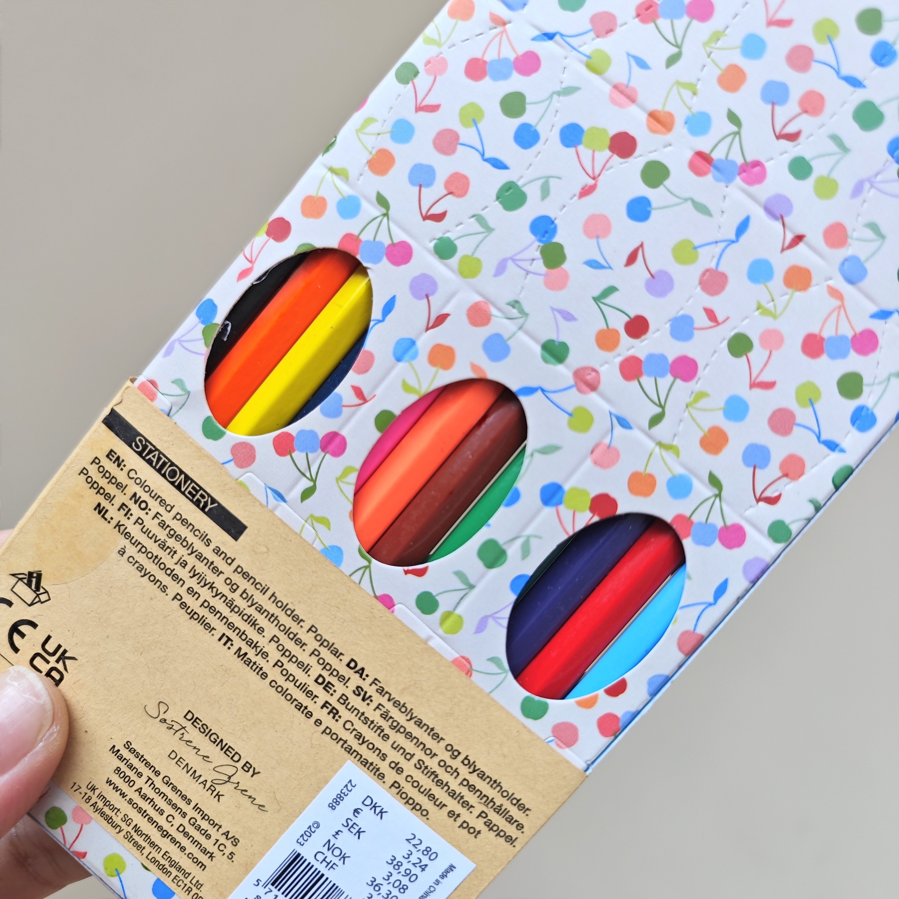 出口丹麦 SOSTRERE GRENES原装十二色彩色铅笔 儿童绘画用品工具,淘宝优惠券,粉丝福利购,淘宝优惠卷