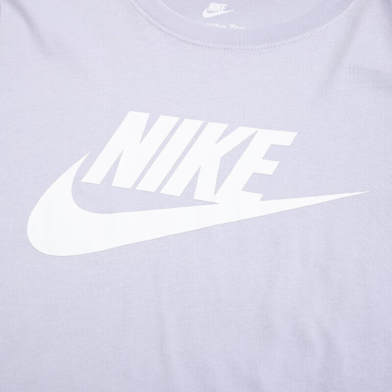 NIKE耐克短袖女款经典大logo印花纯棉圆领休闲运动T恤DX7907-536