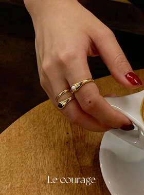 法式光面金戒指18K戒指