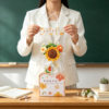 Teacher's Day gift 2026 for female teachers high-end practical sunflower pen creative stationery for kindergarten primary school students