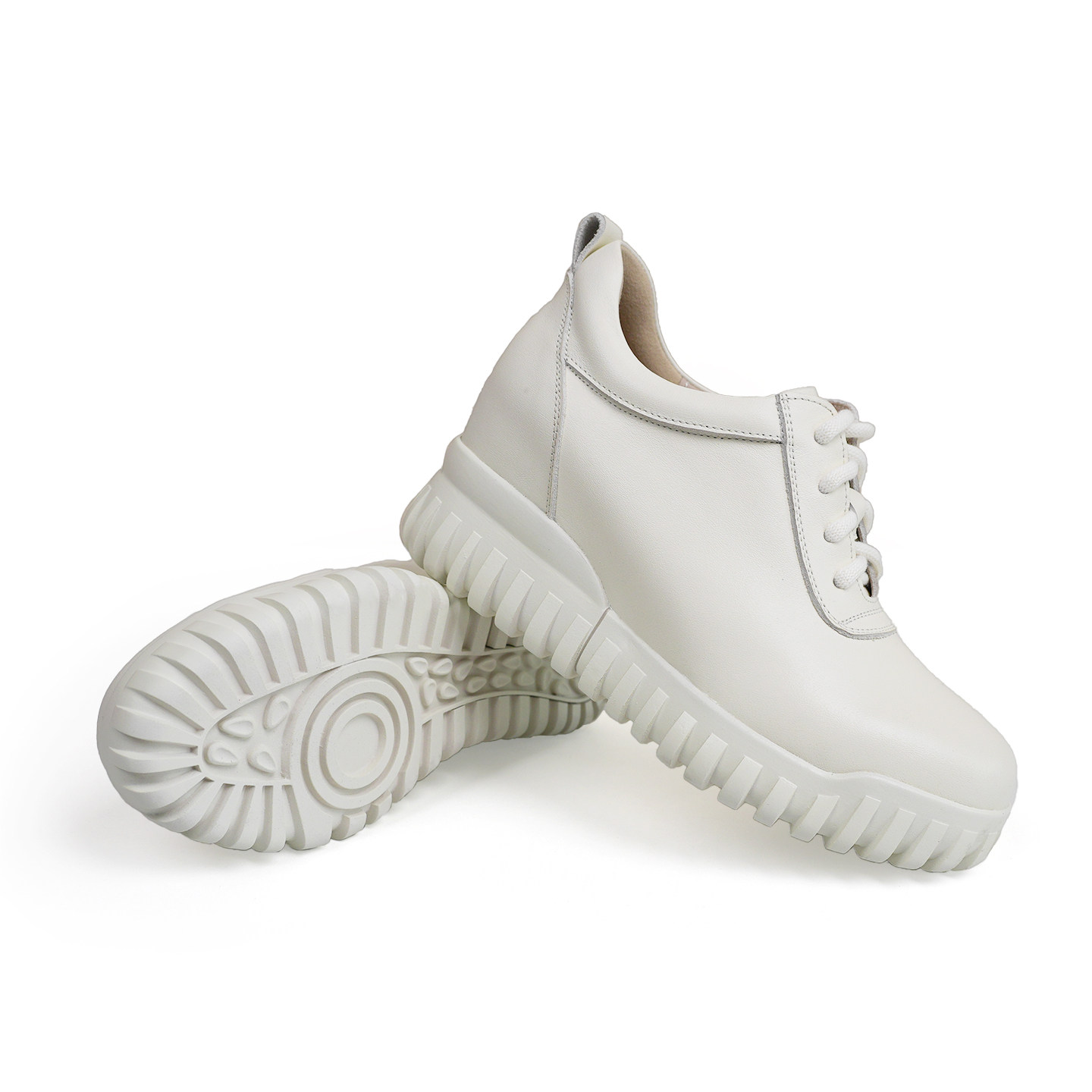 真皮红色内增高女鞋中老年妈妈鞋简约风软皮小白鞋2025新款女单鞋,淘宝优惠券,粉丝福利购,淘宝优惠卷