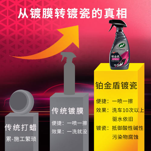 龟牌汽车镀晶镀膜剂龟牌铂金盾日护聚合瓷镀瓷新科技纯合成聚合物 - 图0