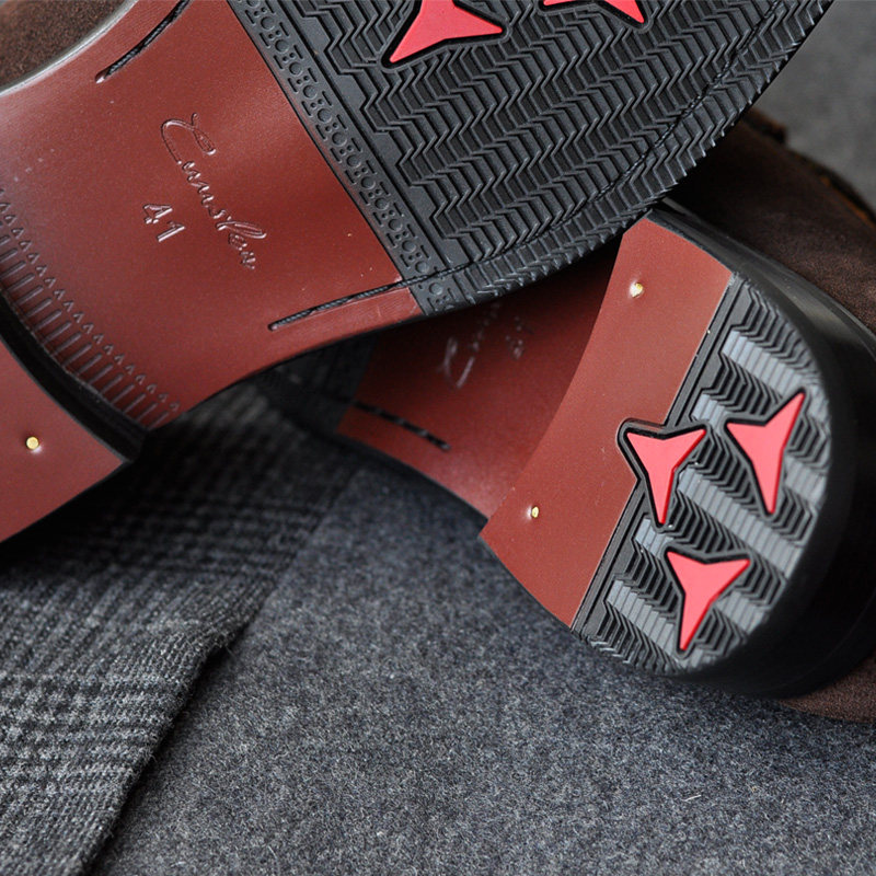 绅士手工反绒牛皮男士乐福鞋英伦透气一脚蹬懒人鞋软皮休闲皮鞋,淘宝优惠券,粉丝福利购,淘宝优惠卷