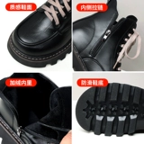 Martens, демисезонные утепленные короткие сапоги в английском стиле, из натуральной кожи, коллекция 2023, в британском стиле, увеличивают рост, подходят для подростков, большой размер
