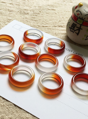 飘花玛瑙情侣款水晶时尚风红玉髓