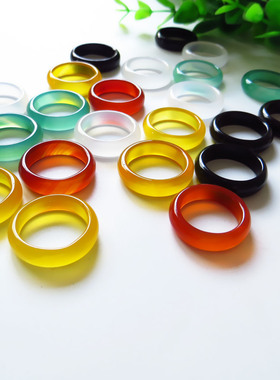 纯天然绿玉髓玛瑙戒子