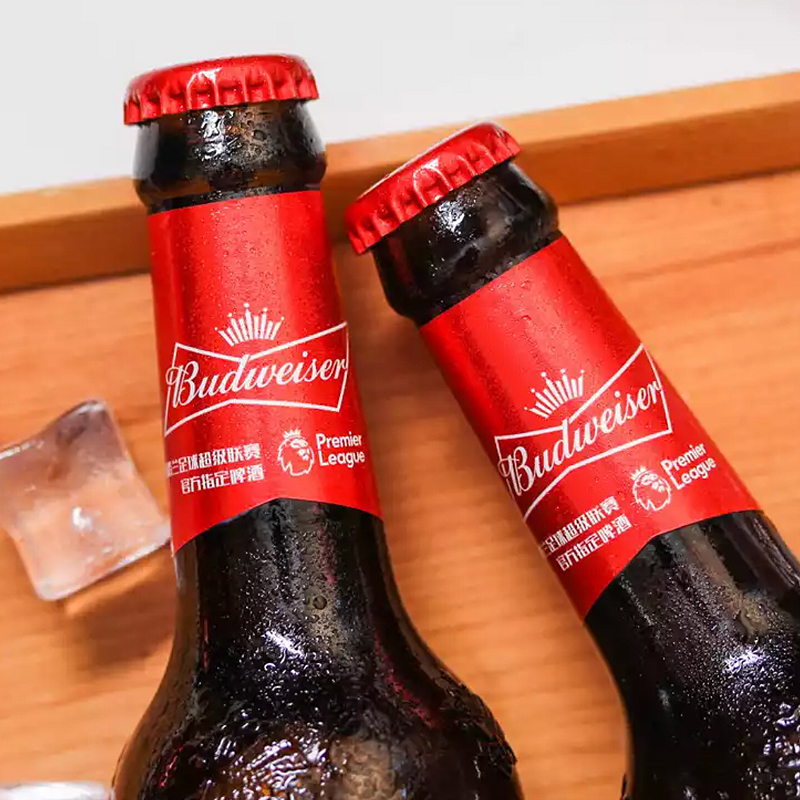 整箱Budweiser国产百威啤酒美式拉格经典精酿瓶装330ml*24瓶 - 图1