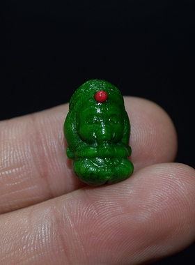 仿虬角绿色驼骨牛骨雕刻配饰
