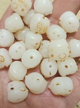 菩提子炭烧招财猫diy文玩配饰
