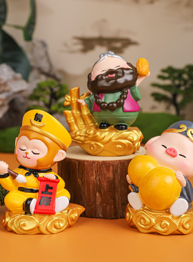 卡卡KA中国风西游记动画白龙马元宝钱币流苏树脂摆件新年春节礼物