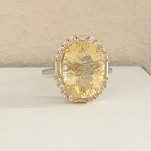 天然真黄水晶 S925纯银7克拉戒指女网红爆款不易掉色招财运旺事业 - 图2