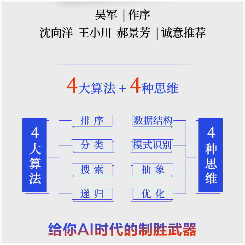 【郝景芳推荐】未来算法下一个十年赢在计算思维诸葛越著 ChatGPT AIGC吴军作序沈向洋王小川推荐计算思维是一种时代技能中-图1