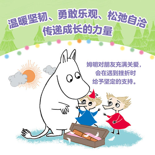 【拍拍灯+音频+礼盒2-8岁】独一无二的姆明 儿童绘本 做温暖坚韧的小孩 80周年礼盒电商版 托芙 扬松 著 中信出版社图书 正版 - 图2