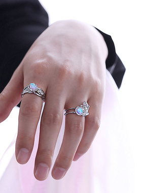 原创小众设计月光石男ins