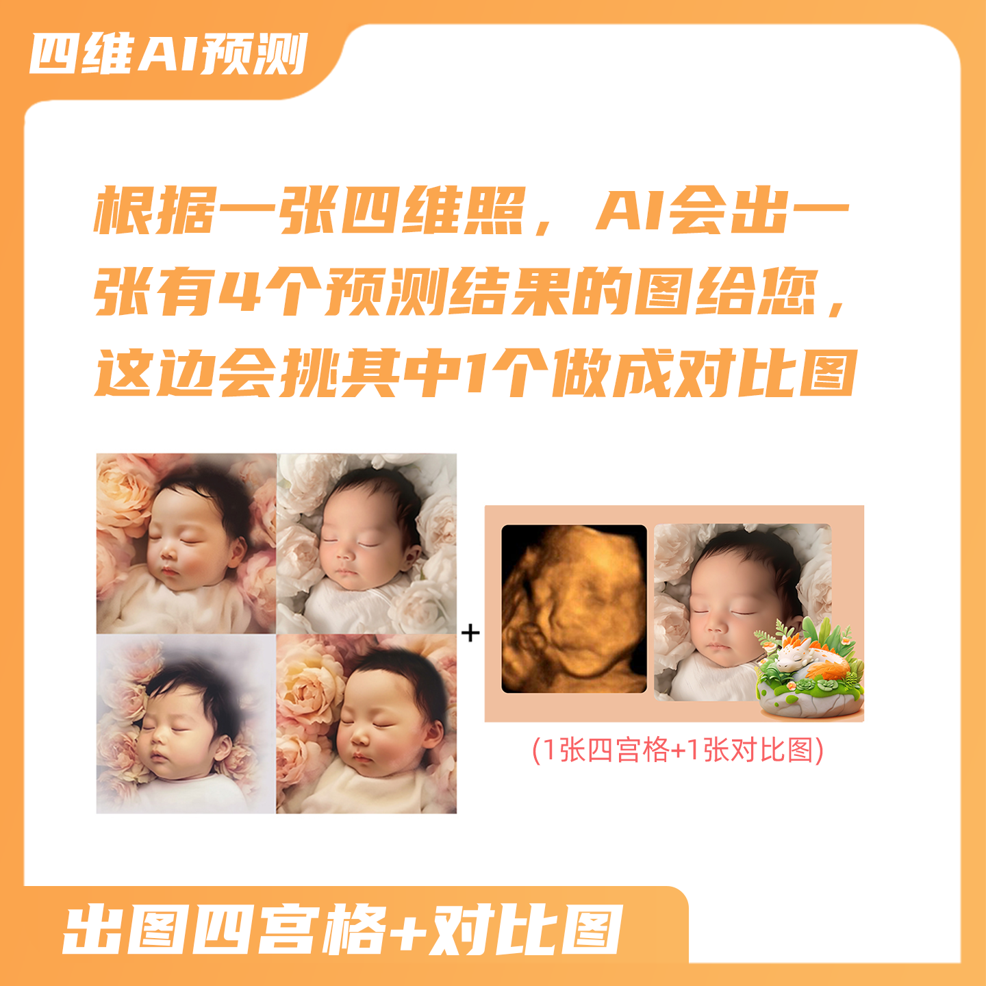 宝宝四维AI照片|预测胎儿长相|三维四维五维彩超还原|ai预测生成 - 图1