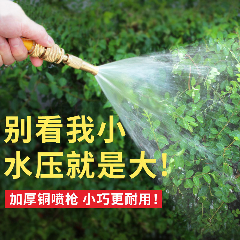 洗车水枪头喷头水管软管高压增压强力汽车冲洗地面铜喷枪浇花神器